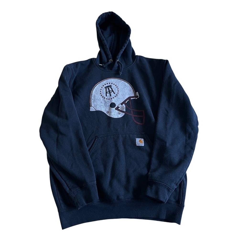 Carhartt Barstool Sports Loose Fit Midweight Hoodie Navy Blue Men's Small